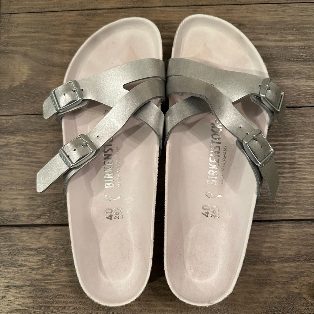 Very popular silver Birkenstock s